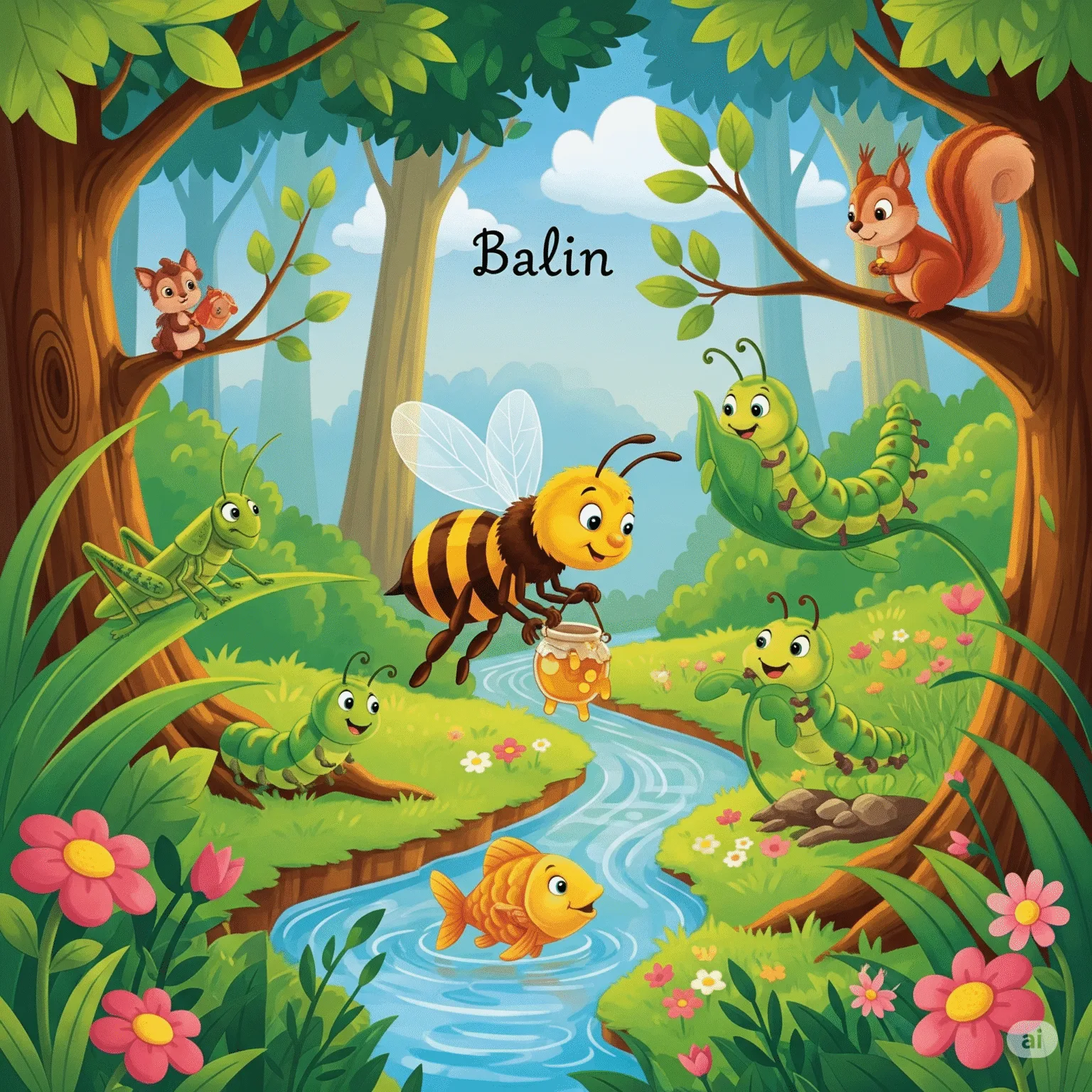 Cesur Arı Balin’in Kayıp Bal Kavanozu Macerası – 5-6 Yaş Masalları